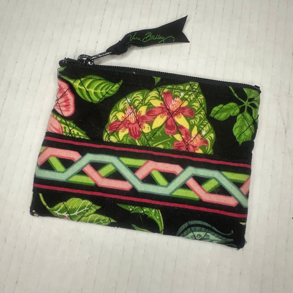Vera Bradley Botanics Floral Quilted Coin & Card Pouch Purse